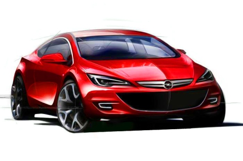 Opel Astra Sport Hatch Sketch - Clique na Imagem para Ampliar